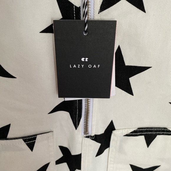 Lazy Oaf b/w star print romper - Picture 3 of 6